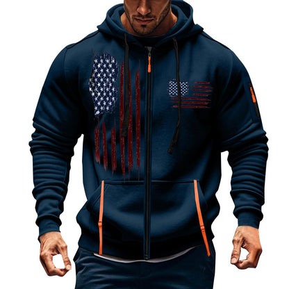 Herren Kapuzenpulli Sportlich mit Taschen Grau