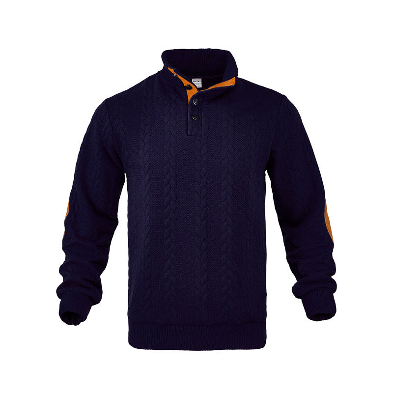 Herren Pullover Stehkragen Modern Strukturlook