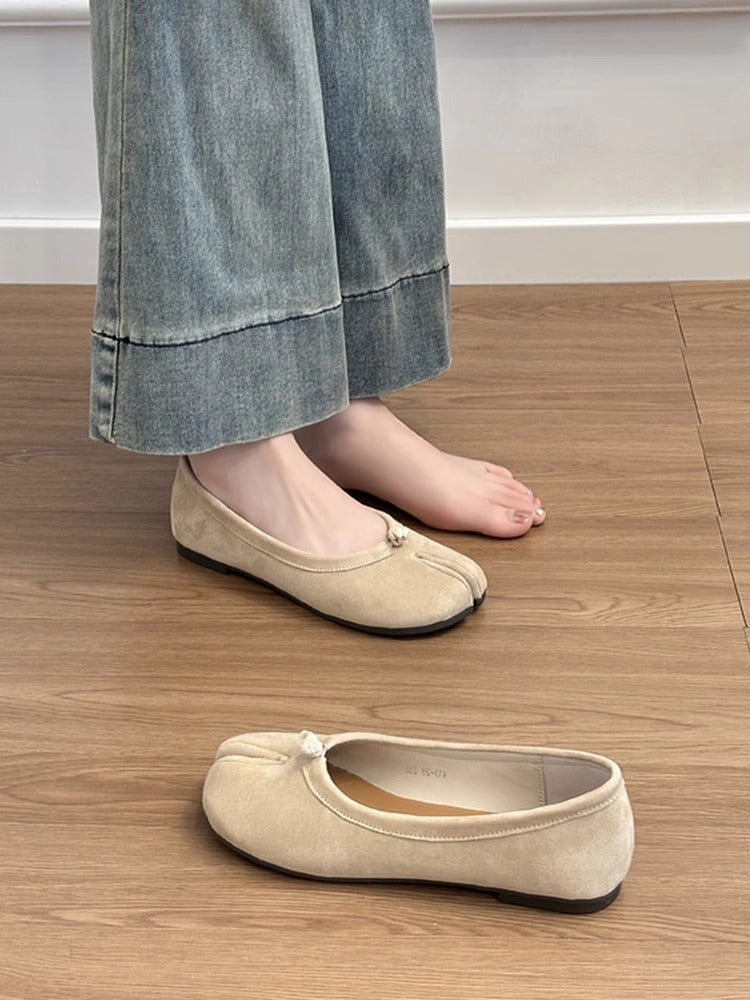 Ballerinas Damen Bequem Schnürenlose Schuhe Modern