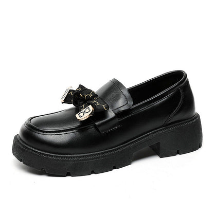 Damen Loafers Chunky Schuhe mit Schleife und Gummi Sohle