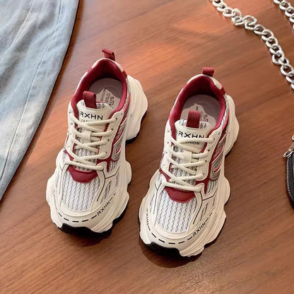 Bequeme Damen Sneaker Atmungsaktiv Sportlich Mode