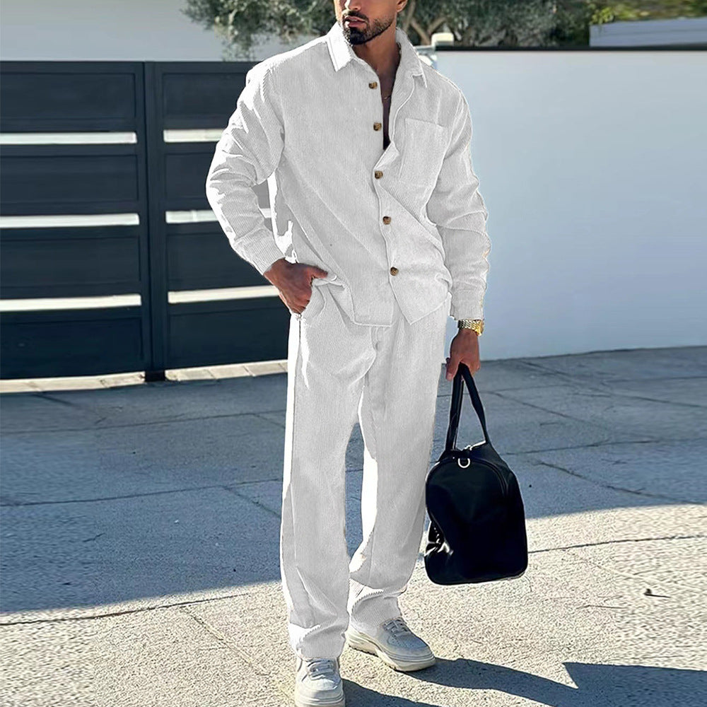 Herren Casual Hemd und Hose Set Modern Freizeit - BerlinGlamour