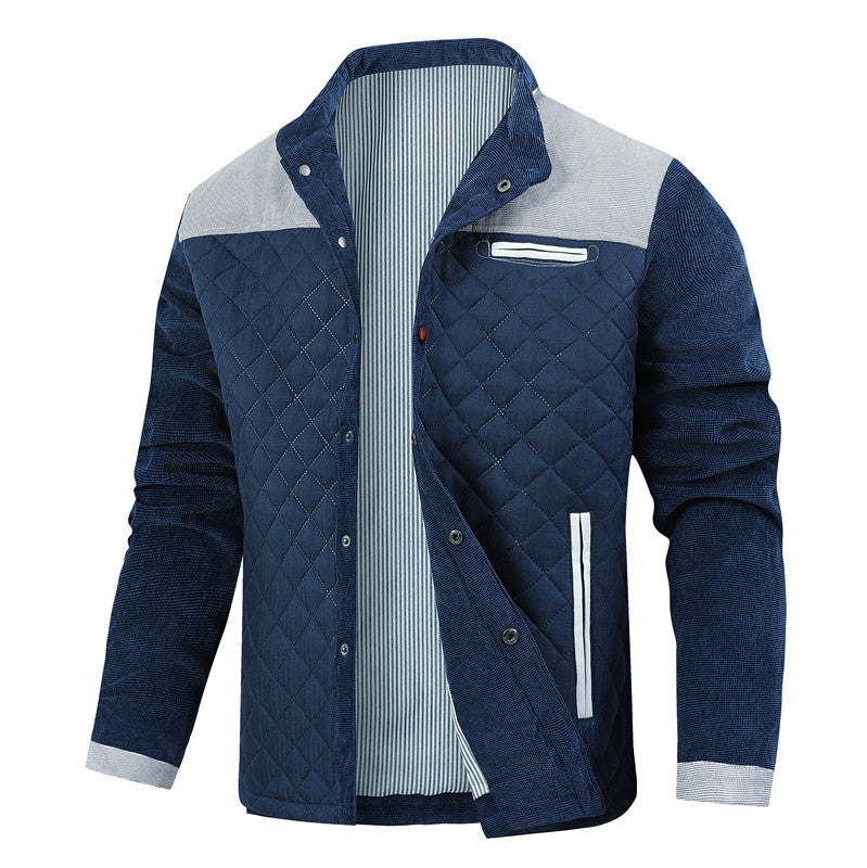 Herren Steppjacke Modern mit Stehkragen und Taschen - BerlinGlamour
