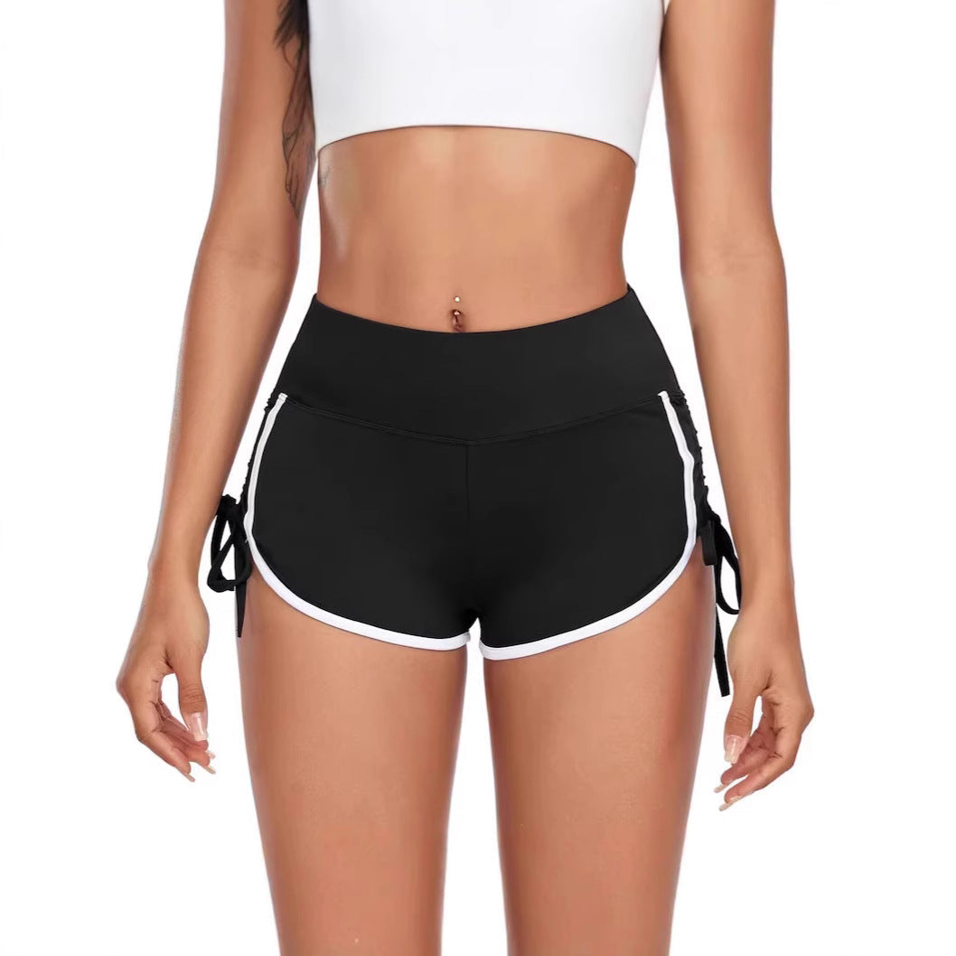 Damen Sport Shorts High Waist mit Rüschen Detail - BerlinGlamour
