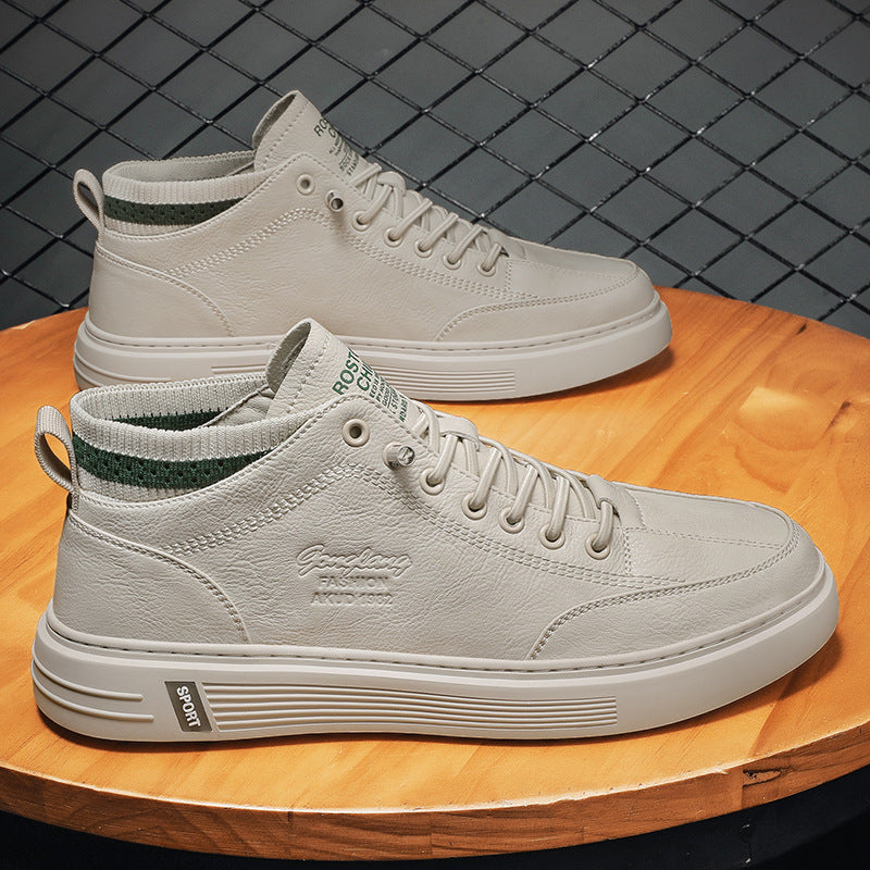Damen Sneaker Hoch Hoher Schaft Kunstleder Elastisch