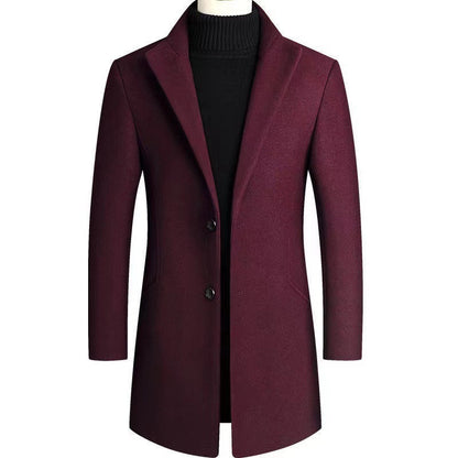 Herren Wollmantel Modern Klassisch Eleganter Schnitt