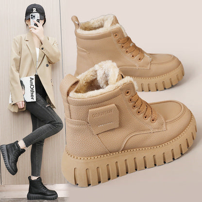 Damen Winterstiefel Kunstfell Rutschfest Elegant