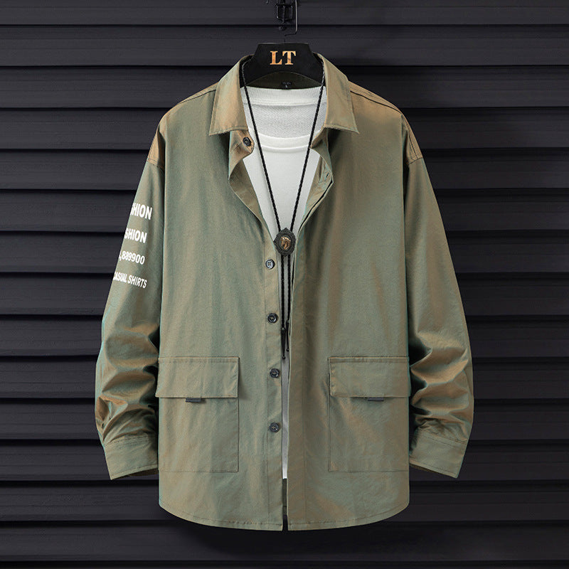 Herren Hemdjacke Lässig mit Taschen Casual Modell