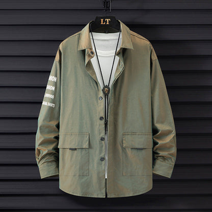 Herren Hemdjacke Lässig mit Taschen Casual Modell
