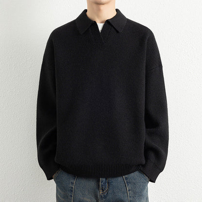 Herren Strickpullover Modern V-Ausschnitt Sportlich