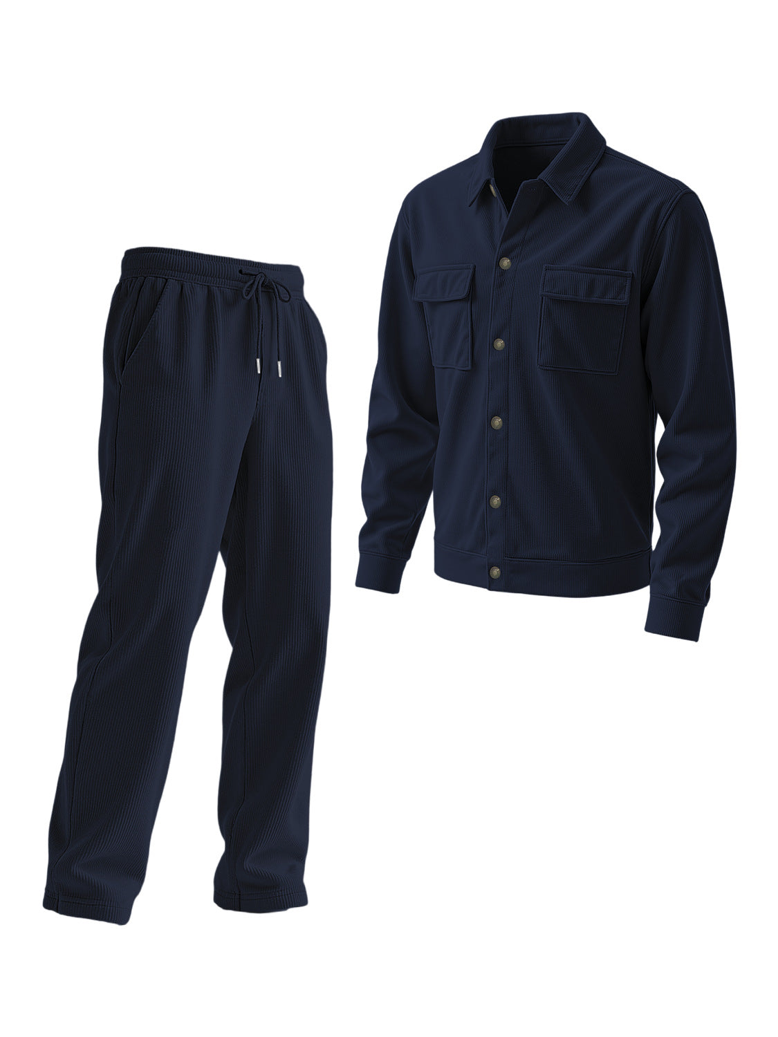 Herren Sportjacke Jogginghose Set Casual Grau