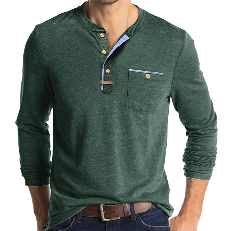 Herren Hemd Langarm mit Brusttasche Modern