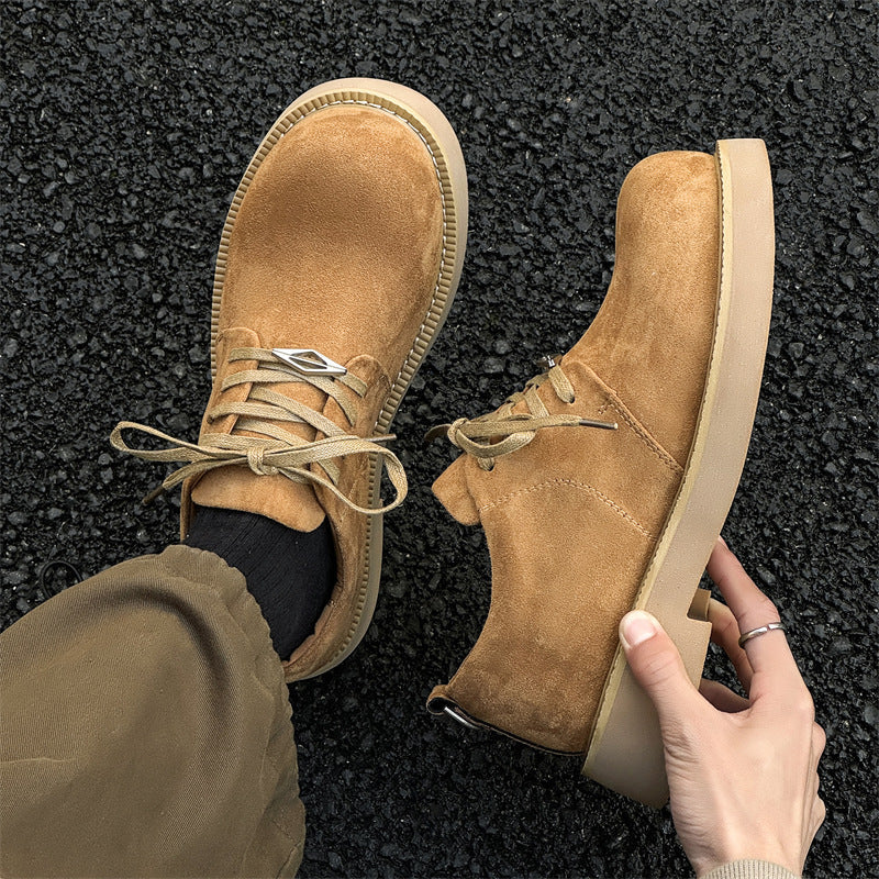 Damen Schnürschuhe Weiches Wildleder Stabile Sohle
