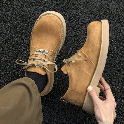 Damen Schnürschuhe Weiches Wildleder Stabile Sohle