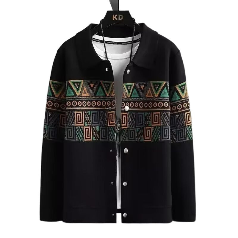 Damen Jacke Geometrisches Muster Trendig Elegant