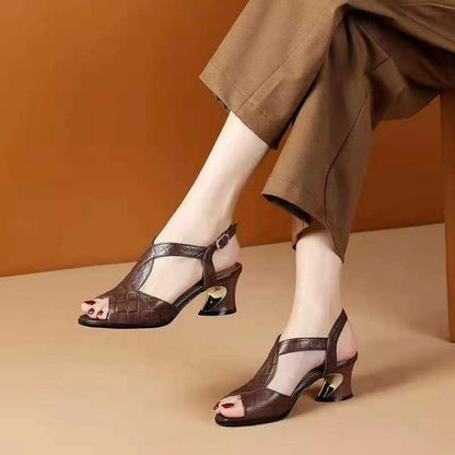 Damen Sandalen Hochhackig Riemchen Elegant