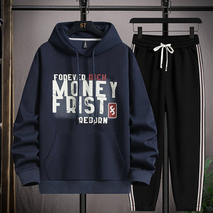 Herren Sportanzug Bequem Kapuzenpullover Jogginghose Casual