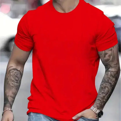 Herren T-Shirt Atmungsaktiv Rundhals Basic Sport
