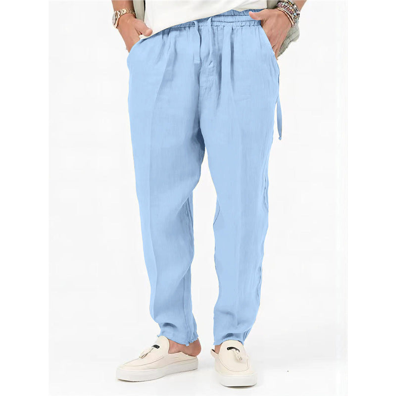 Herren Sommerhose Leicht Elastischer Bund Mit Seitentaschen
