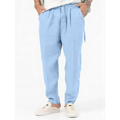 Herren Sommerhose Leicht Elastischer Bund Mit Seitentaschen