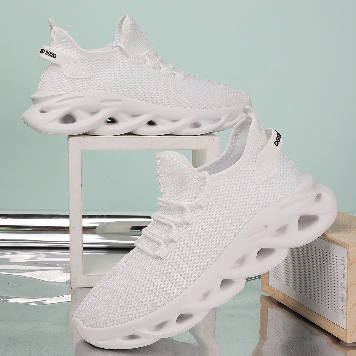 Damen Sneaker Atmungsaktiv Komfortabel Laufschuhe mit Dämpfung