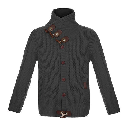 Herren Cardigan Strickpullover Hochkragen Modern