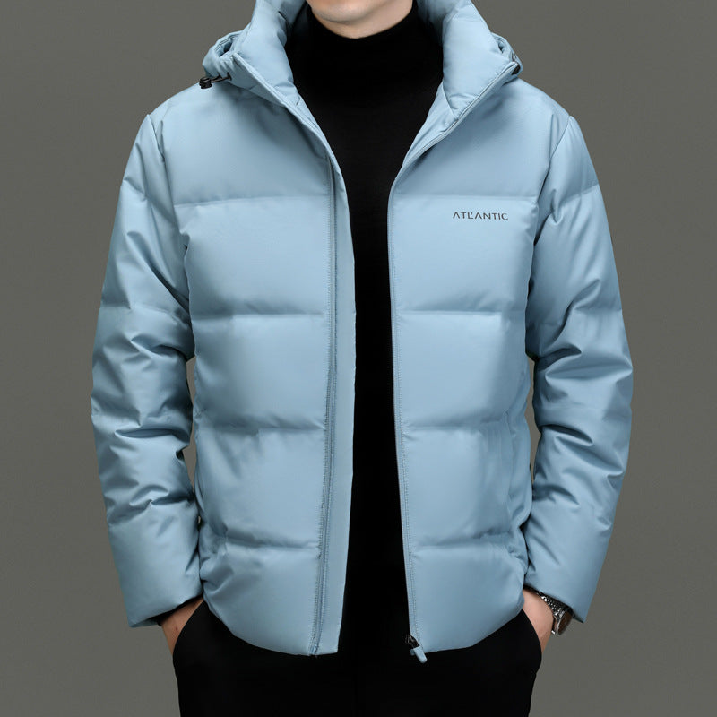 Herren Steppjacke Warm Isoliert mit Kapuze Modern