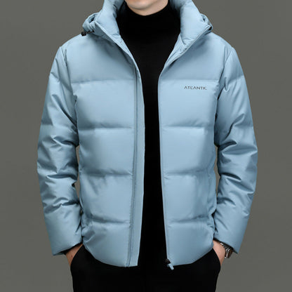 Herren Steppjacke Warm Isoliert mit Kapuze Modern
