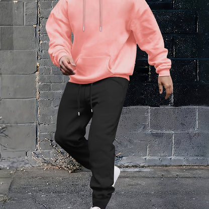 Herren Sportanzug Kapuzenjacke mit Taschen und verstellbarem Bund