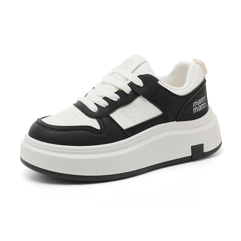 Damen Sneaker Bequem Chunky Atmungsaktiv Weiß