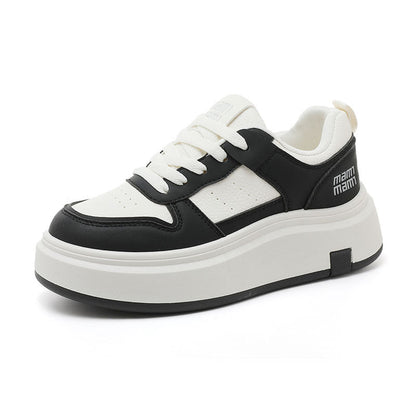 Damen Sneaker Bequem Chunky Atmungsaktiv Weiß