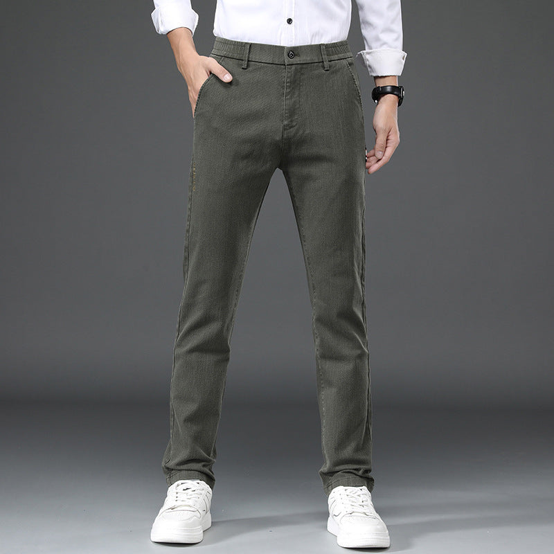 Herren Slim Fit Freizeithose Elegant Modern