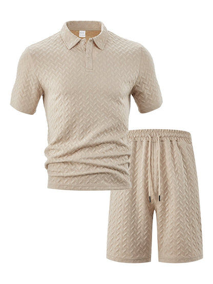 Herren Polo Shorts Set atmungsaktiv Modern Sportlich