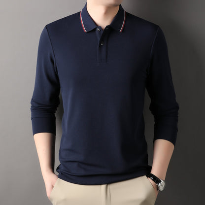 Herren Polo Langarm Moderner Kragen Stylisch Elegant