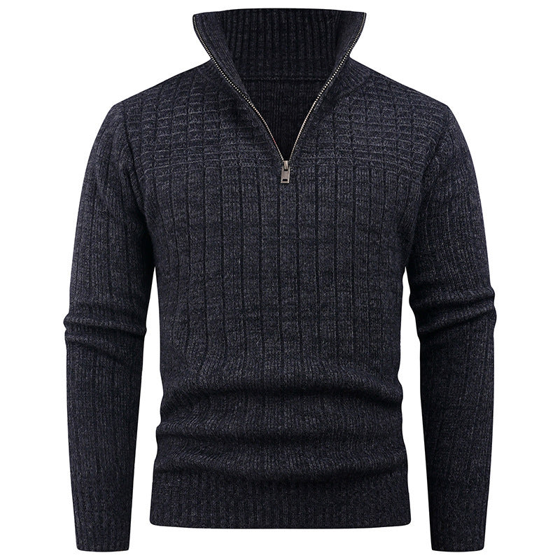 Herren Rollkragenpullover Modern Zopfmuster Elegante Style