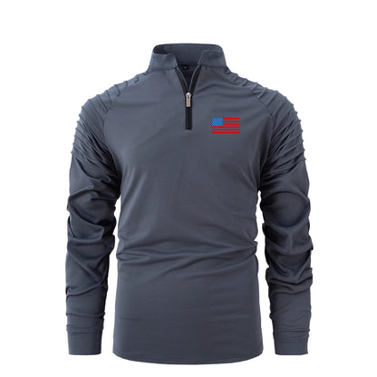 Herren Sportoberteil Reißverschluss Funktionsshirt Modern - BerlinGlamour