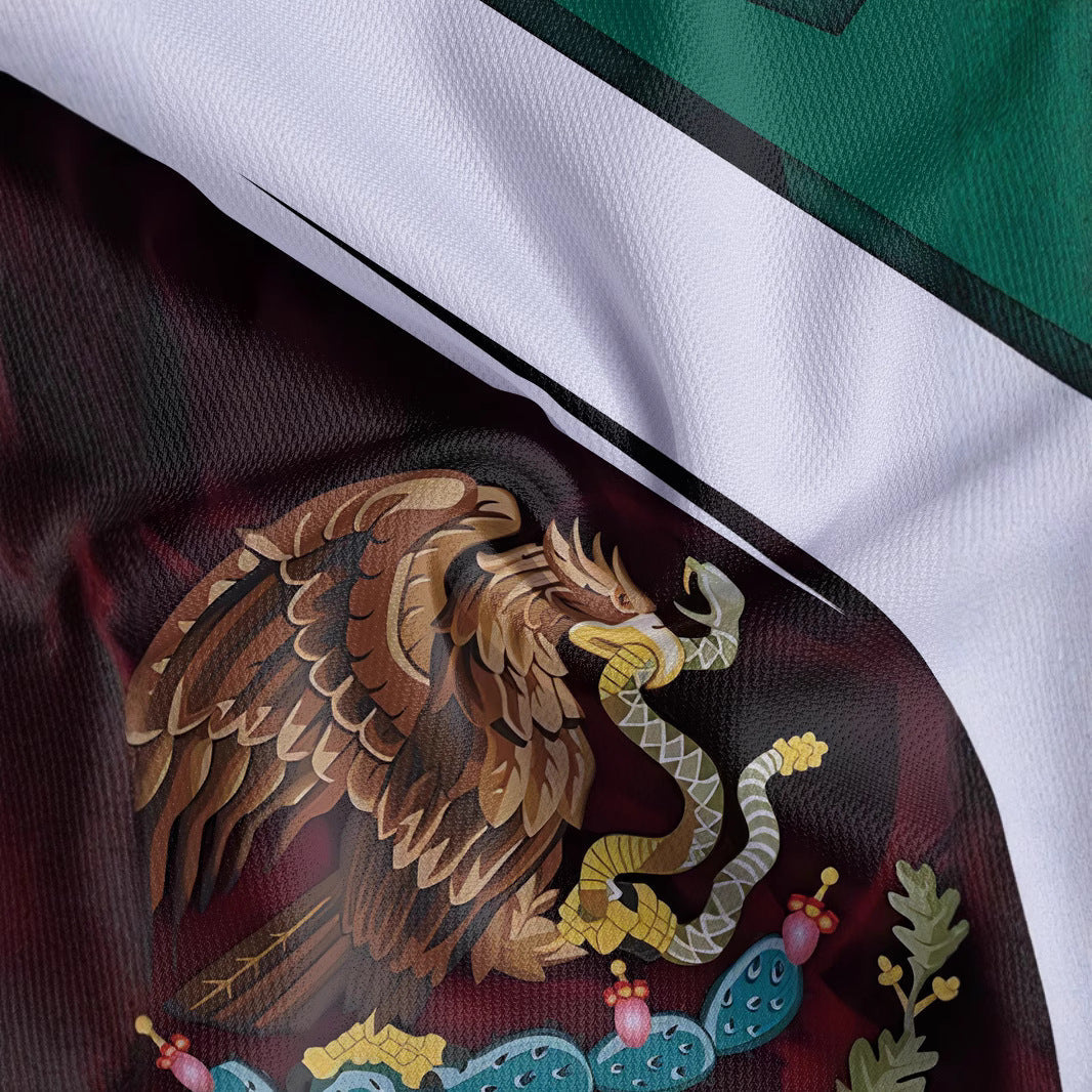 Herren Polohemd Mexiko Flagge Nationaldesign