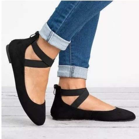 Damen Ballerinas Weich Elastisch Komfort Schuhe