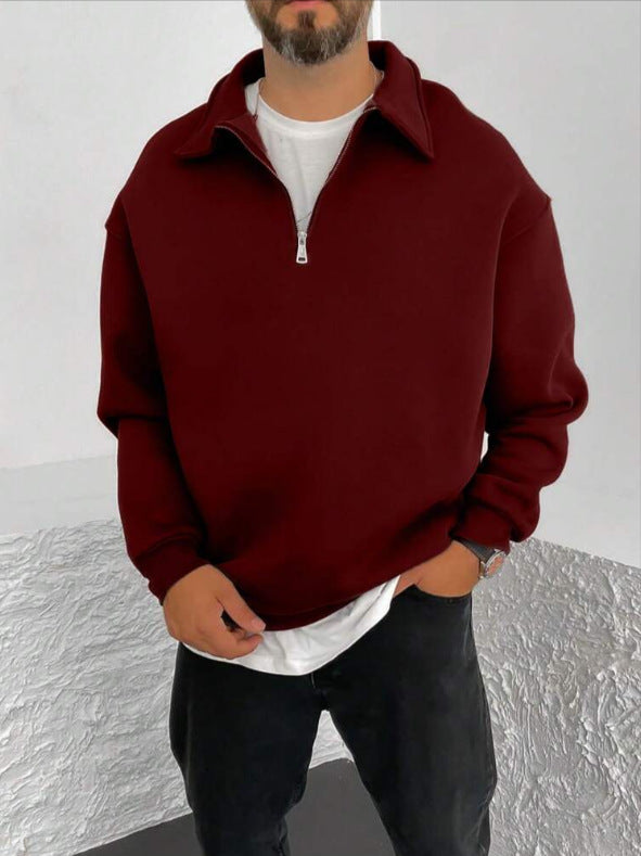 Herren Sweatshirt Stehkragen Modern Sportlich
