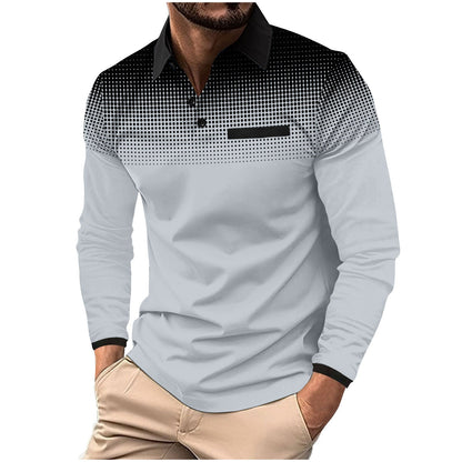 Herren Poloshirt Modern Grafik Design Berlin Style