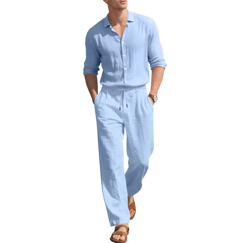 Herren Leinenanzug Modern Lässig Elastisch