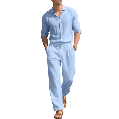 Herren Leinenanzug Modern Lässig Elastisch