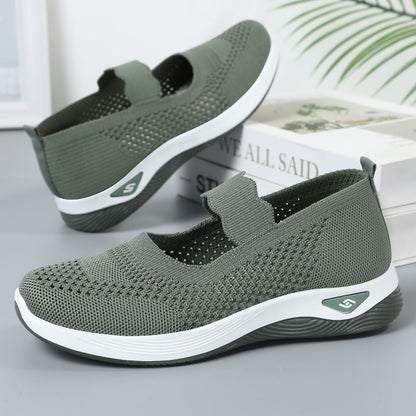 Damen Sportschuhe Atmungsaktiv Slip-On elastisch Schwarz - BerlinGlamour