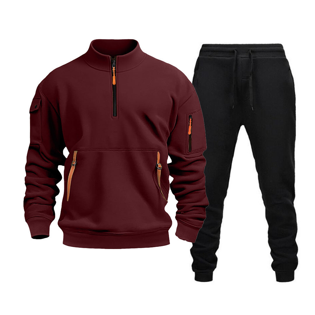 Herren Sportanzug Modern Funktionsanzug mit Taschen