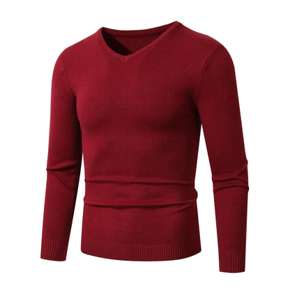 Herren Pullover Feinstrick Rundhals Klassisch Elegannt