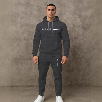 Herren Jogginganzug Set Kapuze Taschen Sportlich Komfortabel - BerlinGlamour