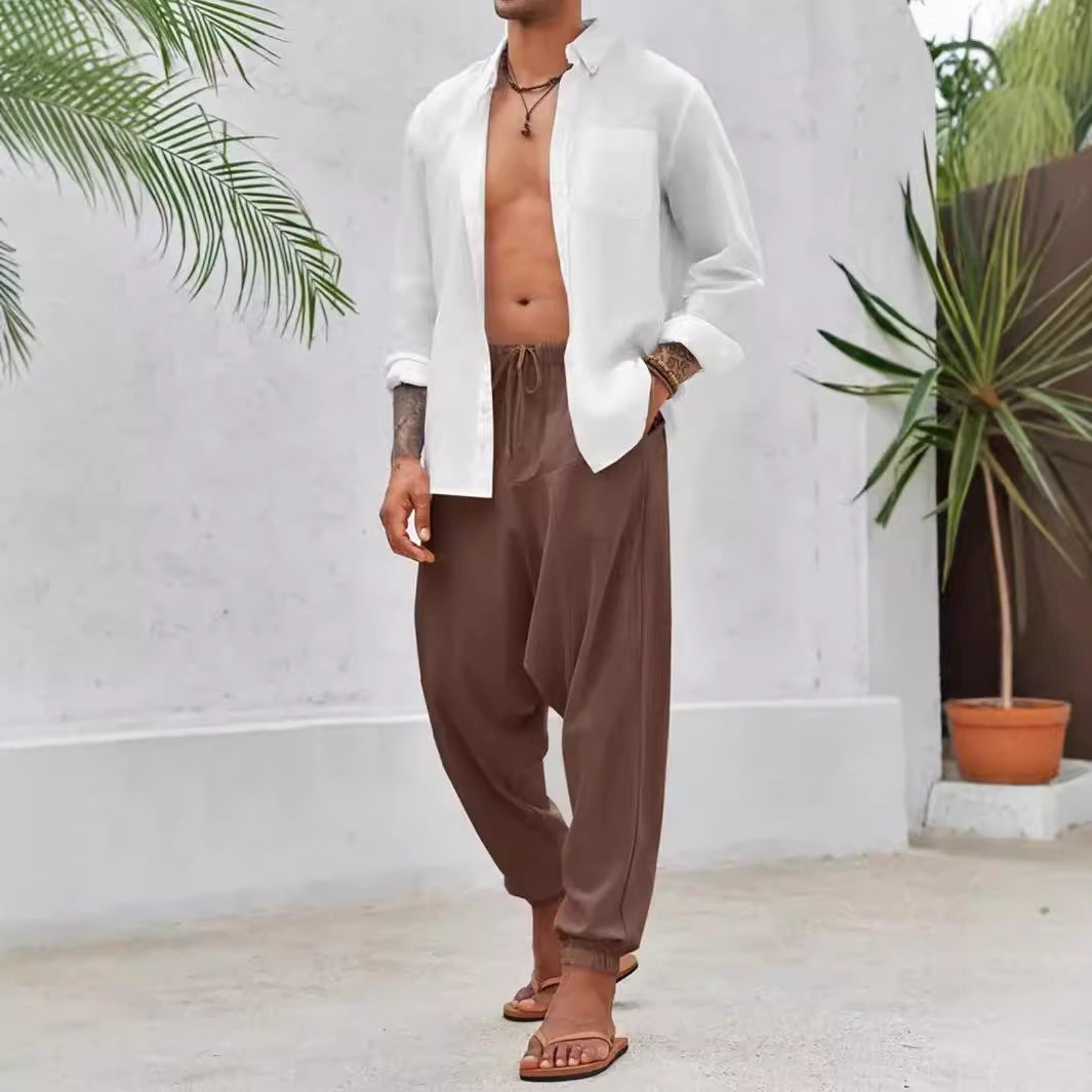 Herren Haremshosen Leicht Bequem Entspannter Stil
