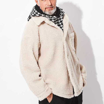 Herren Fleecejacke Warm mit Taschen Modern