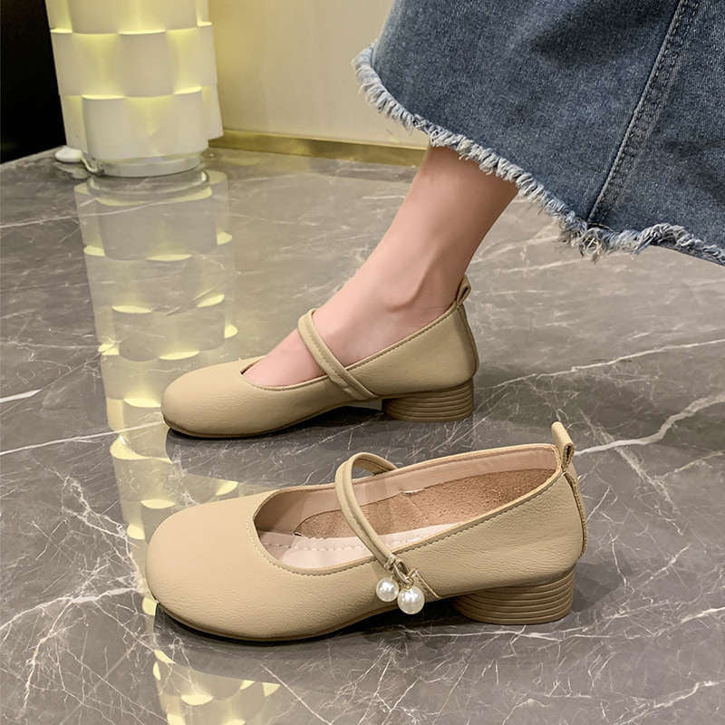Damen Ballerina Schuhe Elegante Perlen Details - BerlinGlamour