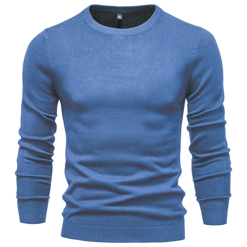 Herren Pullover Rundhals aus Baumwolle Hochwertig Bequem